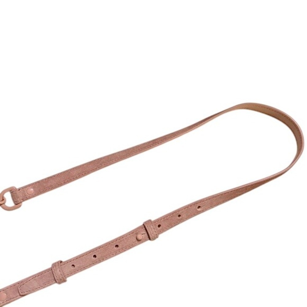 Tory Burch Kira Chevron Small Camera Bag Pink Suede Quilted Crossbody Handbag - Picture 7 of 8